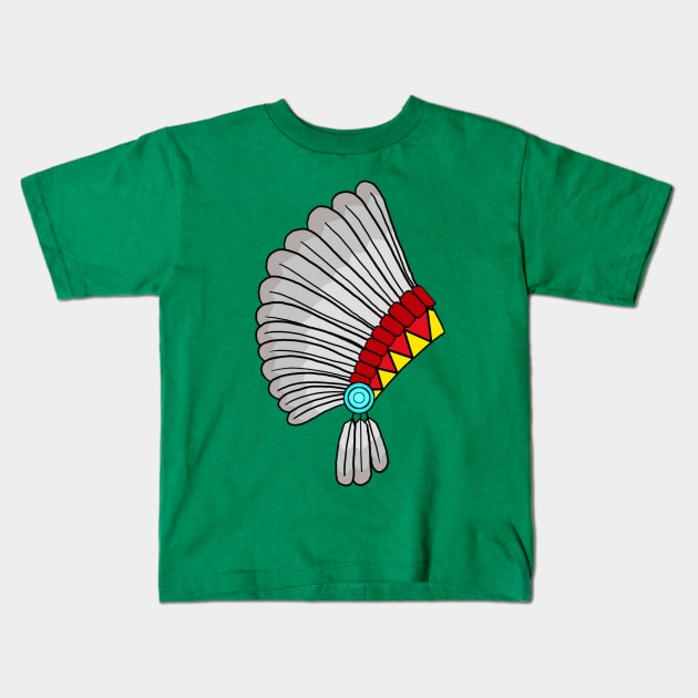 Indian Headdress Kids T-Shirt by Eli_C05